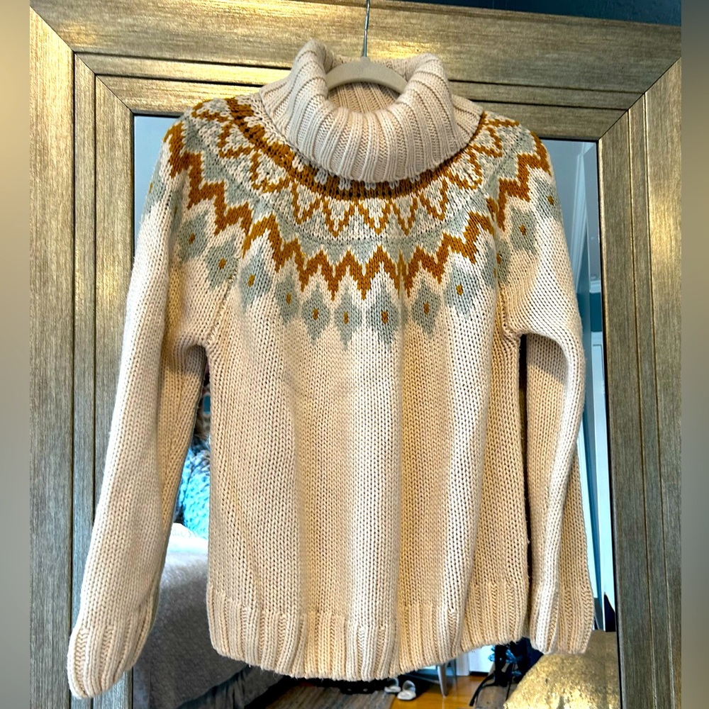 Rachel Zoe Fair Isle Sweater Size M